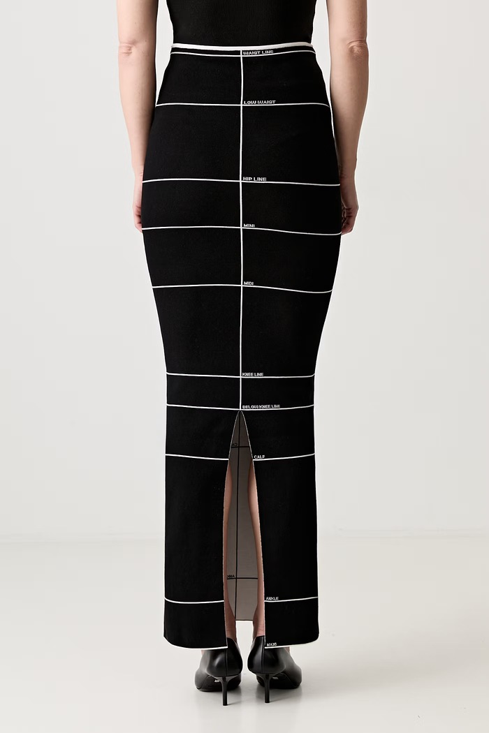 Odzież Vetements spódnica ołówkowa z wiskozą WA66KN120X czarny