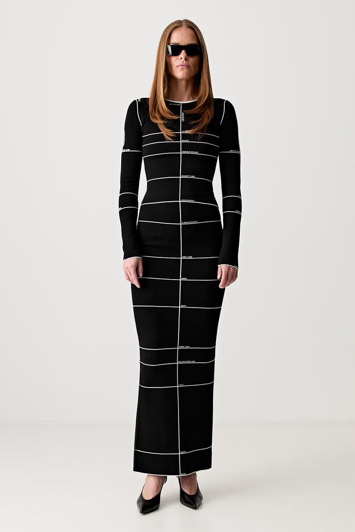 Vetements spódnica ołówkowa z wiskozą WA66KN120X czarny