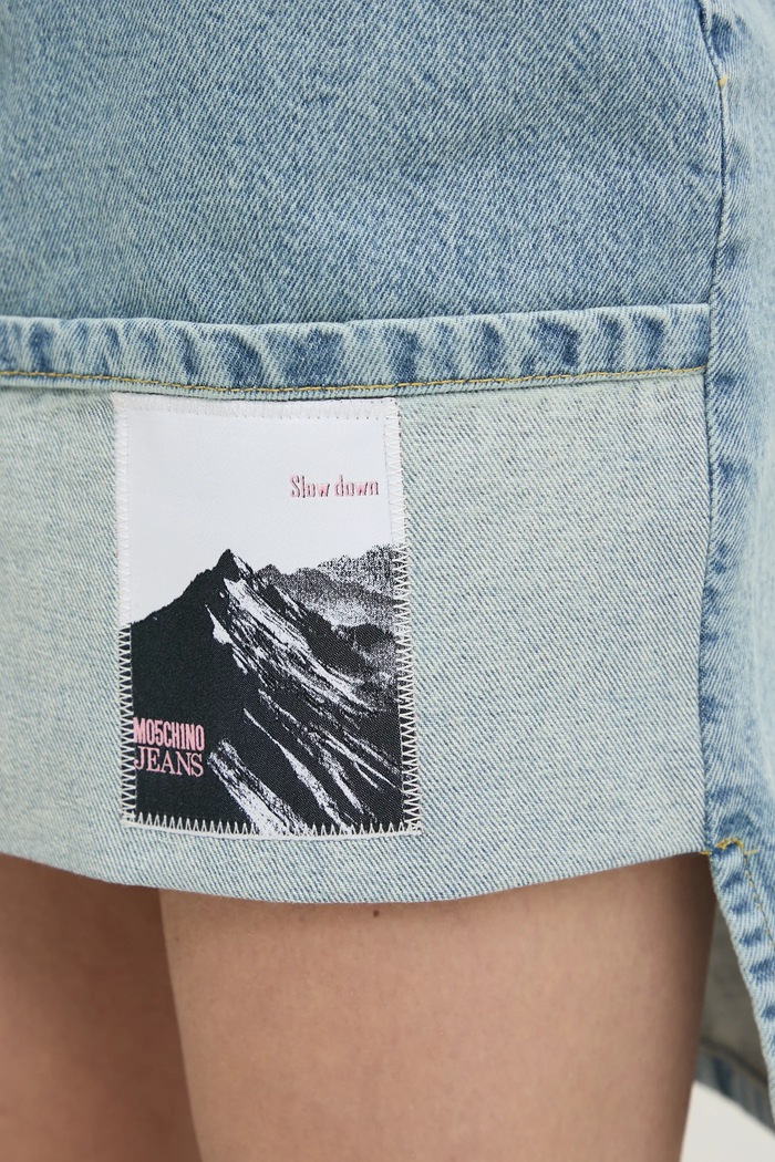 Džínová sukně Moschino Jeans 0112.3217 modrá