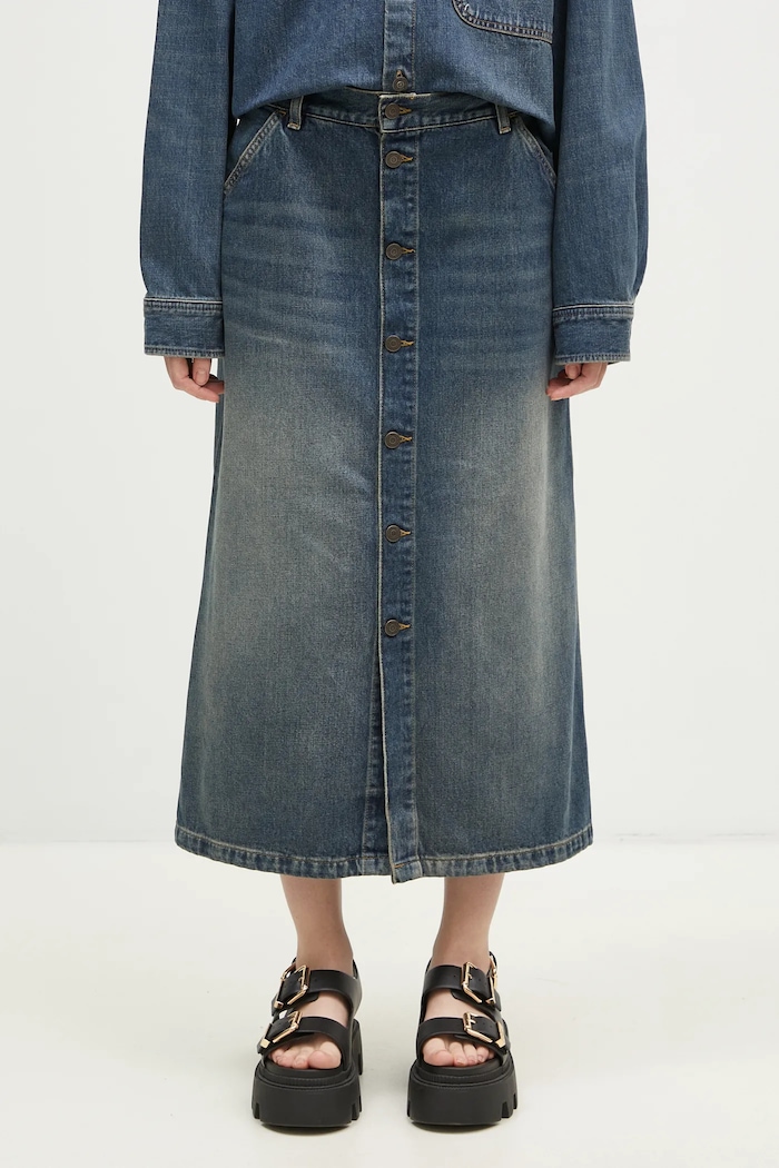 Traper suknja Carhartt WIP Marvin Skirt tkanina plava I034647.014Q