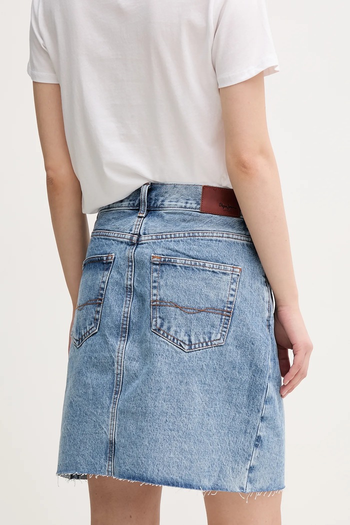 Oblečení Džínová sukně Pepe Jeans MINI SKIRT HW PL901124NC9 modrá