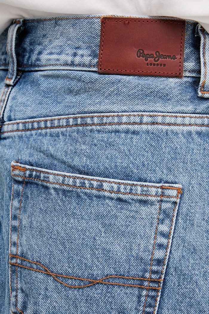 Džínová sukně Pepe Jeans MINI SKIRT HW modrá PL901124NC9