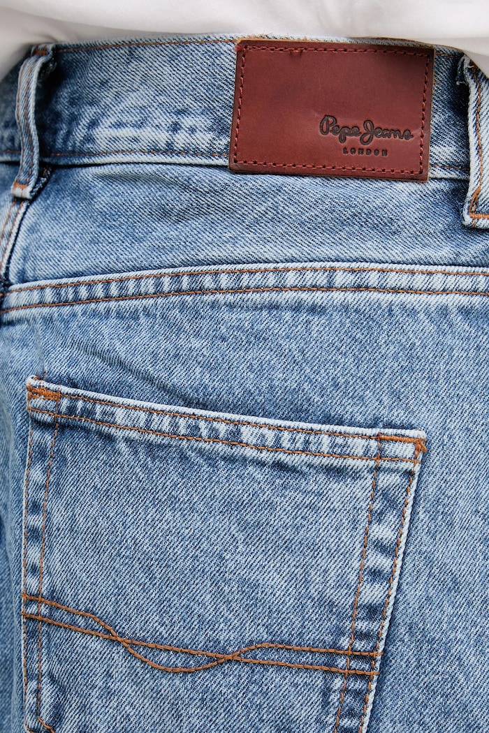 Džínová sukně Pepe Jeans MINI SKIRT HW modrá PL901124NC9