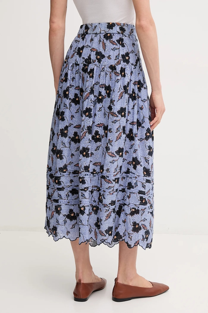 Odzież Pepe Jeans spódnica bawełniana ENODIA PL901193 niebieski