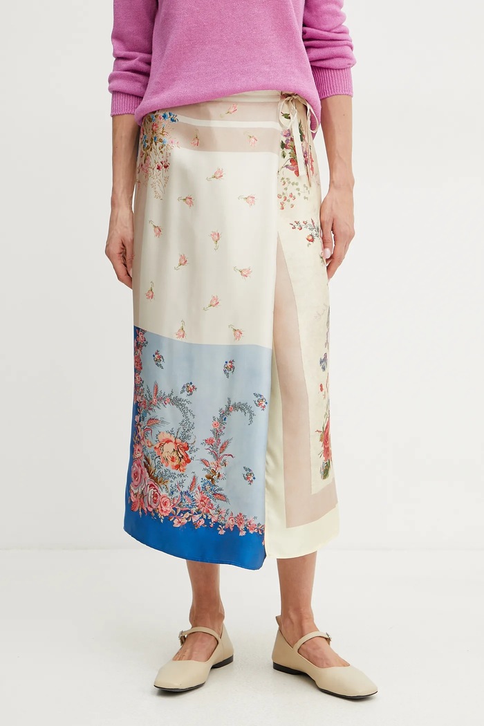 Weekend Max Mara gonna in seta midi beige 2515101012600