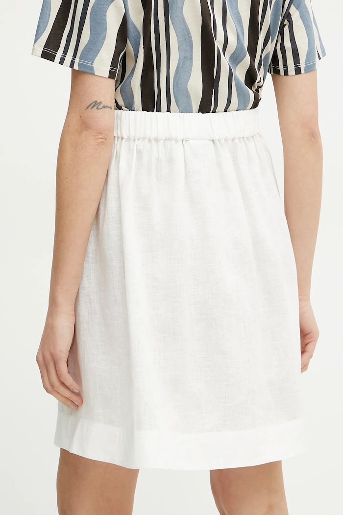 Abbigliamento MM by Max Mara gonna di lino 2516101018600 bianco
