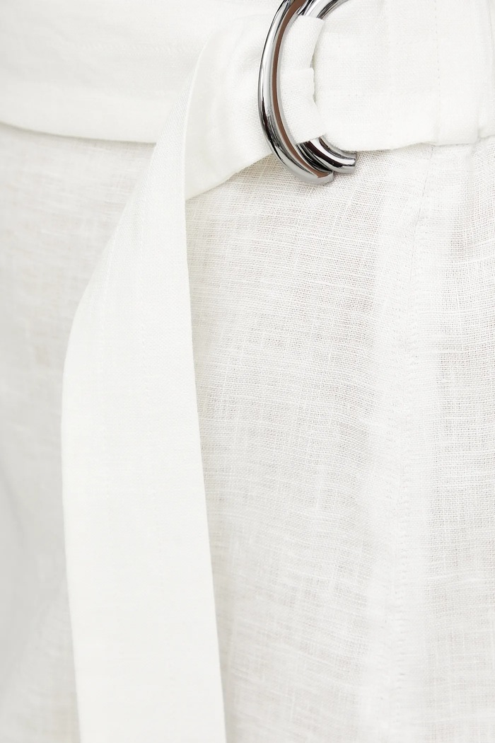 MM by Max Mara gonna di lino bianco 2516101018600