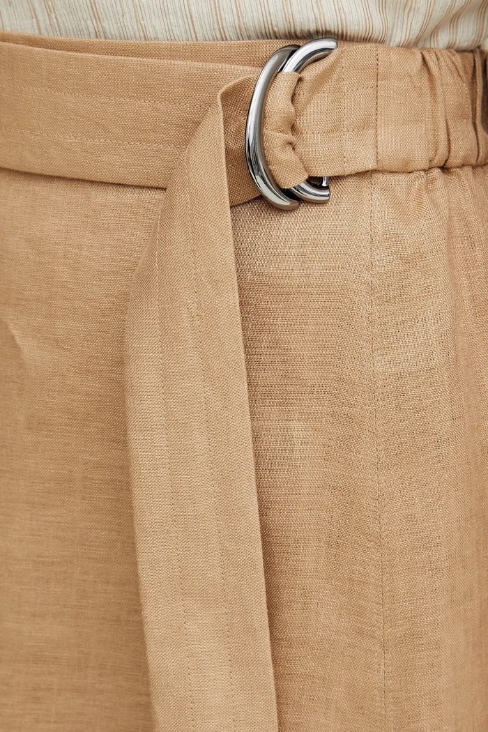 MM by Max Mara spódnica lniana beżowy 2516101018600