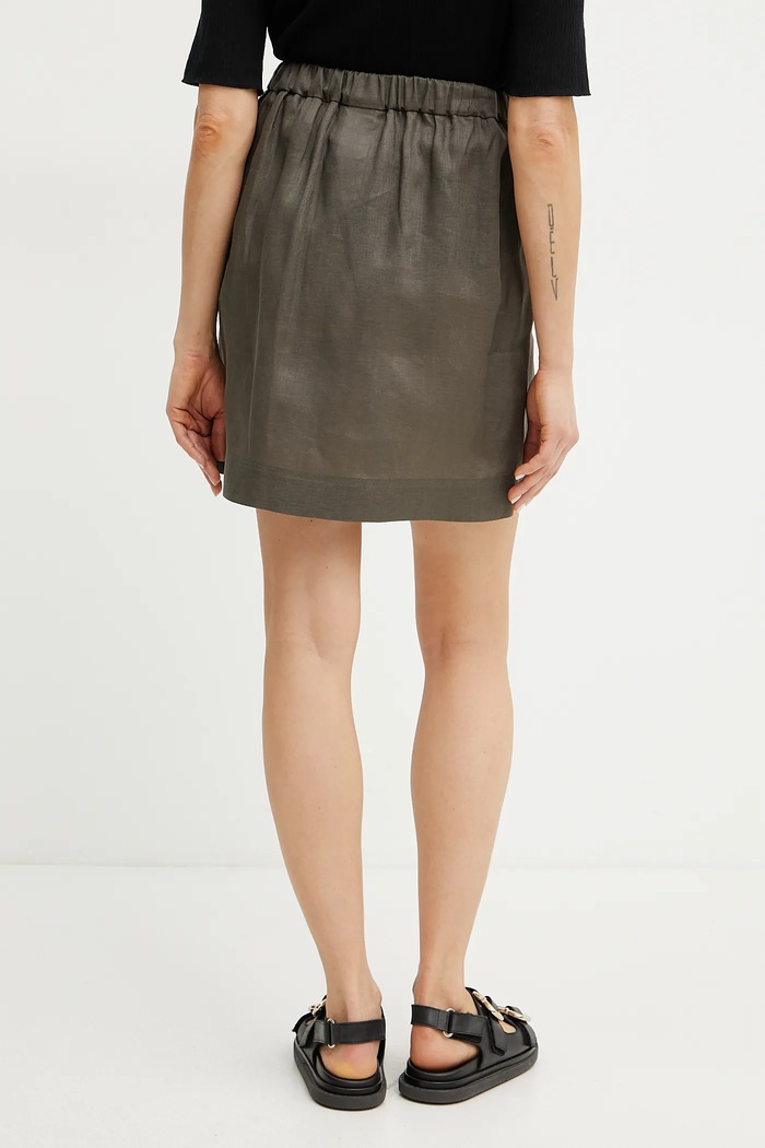Ρούχα Λινή φούστα MM by Max Mara 2516101018600 πράσινο