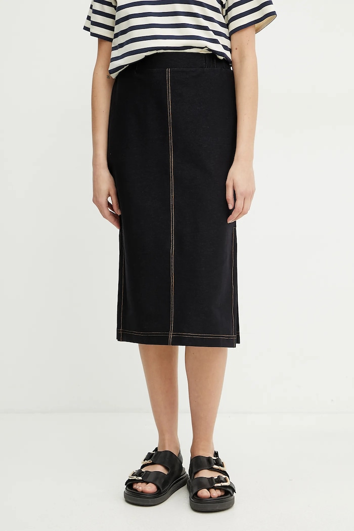 MM by Max Mara gonna midi blu navy 2516771017600