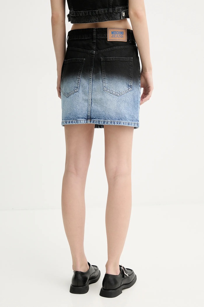 Oblečenie Bavlnená rifľová sukňa Moschino Jeans 0104.3719 modrá