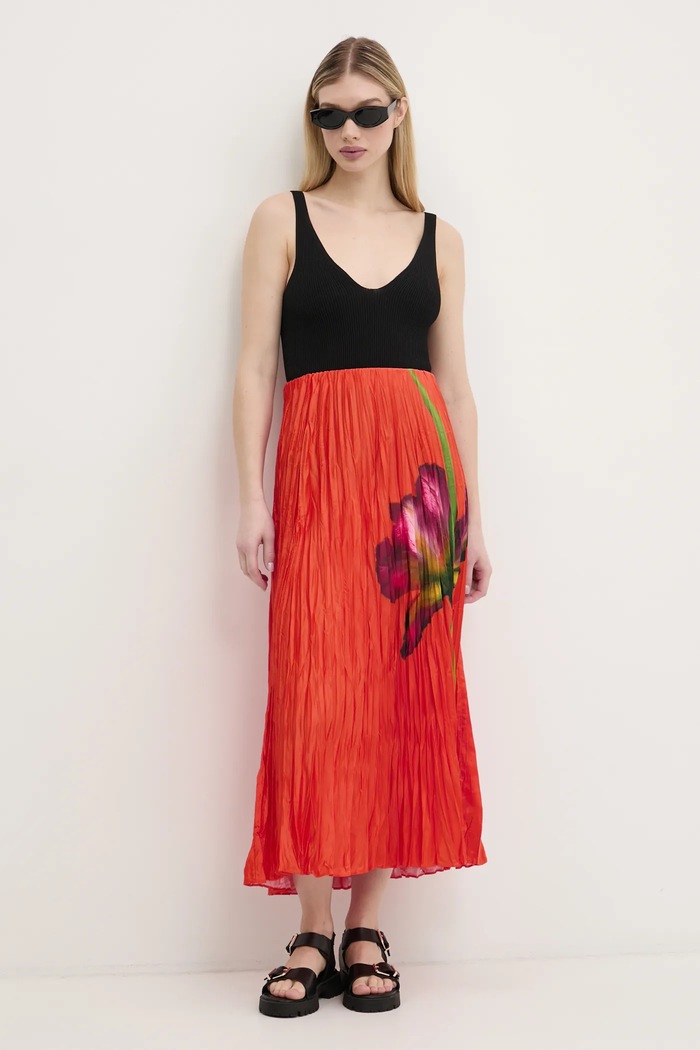 Desigual szoknya FOLLET 25SWFW06 piros SS25