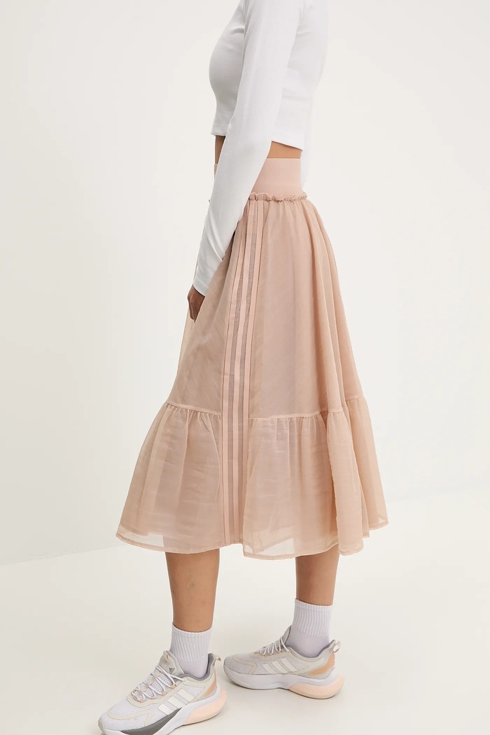 adidas Originals fustă Waistband Tulle Maxi Skirt portocaliu JJ0903