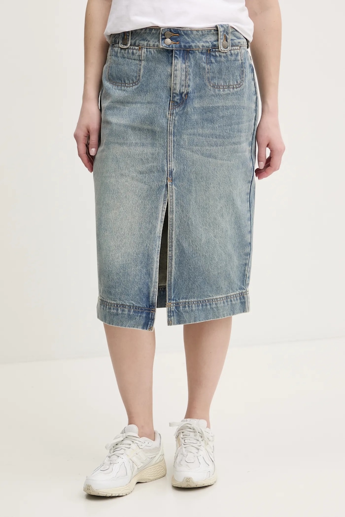 Guess Originals spódnica jeansowa casual niebieski W5RG35.D4XY0