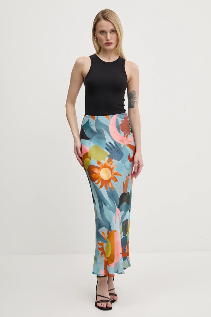 Φούστα Never Fully Dressed Balearic Dorris NFDSK633 μπλε SS25