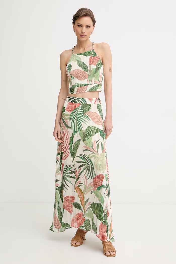 Guess spódnica NEW ROMANA W5GD66.WH9Z2 zielony SS26