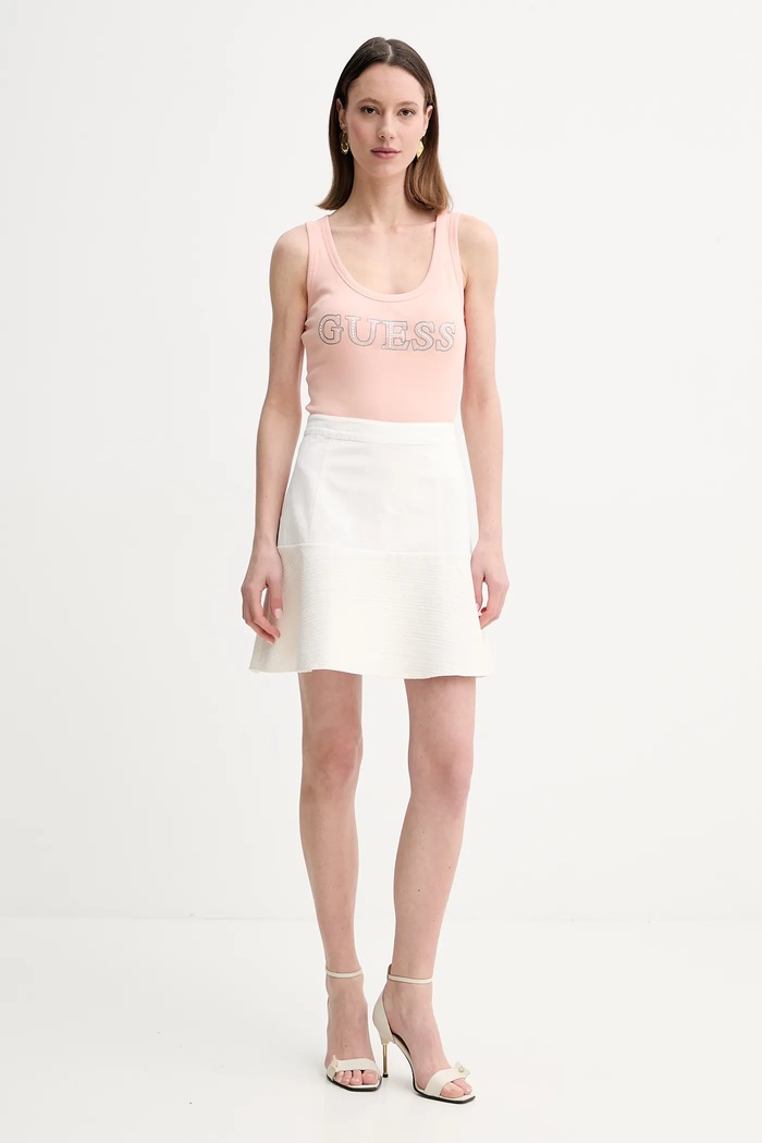 Sukně Guess ELSIE W5GD87.WH610 bílá SS25