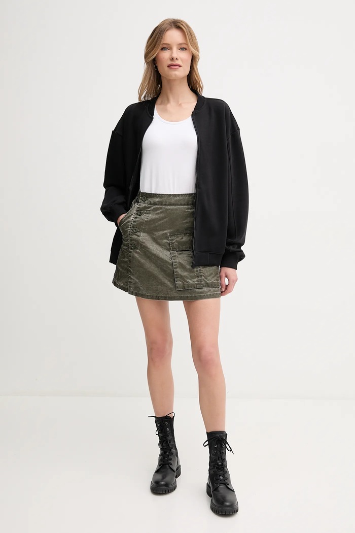 Sukňa Alpha Industries Vintage Mini Skirt 156052 zelená SS25