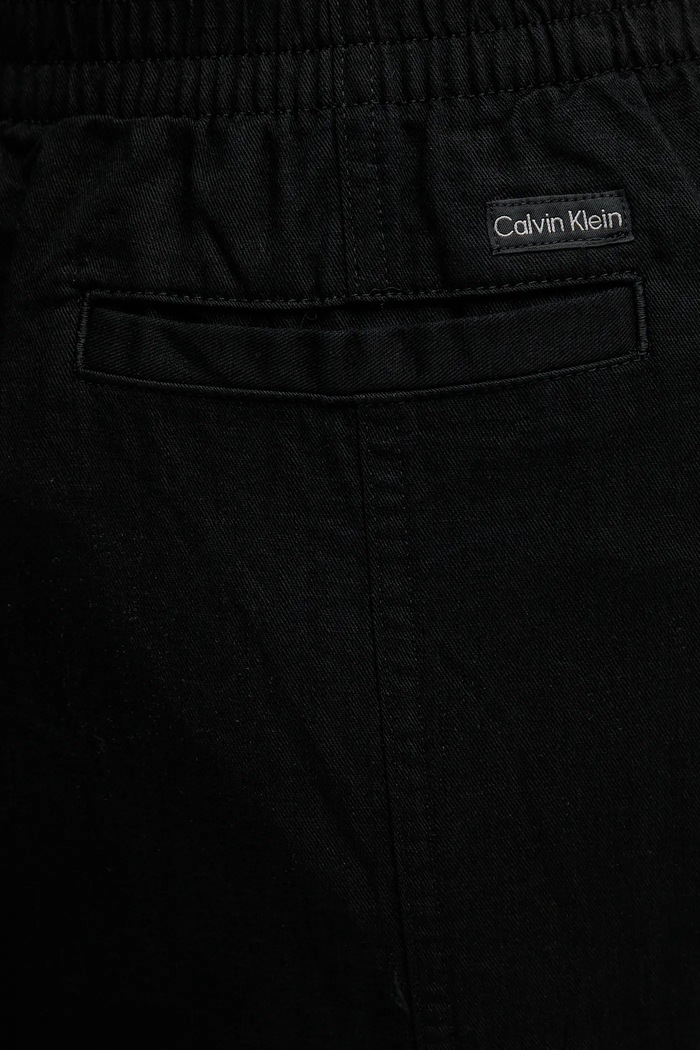 Calvin Klein Jeans spódnica z domieszką lnu czarny J20J225327