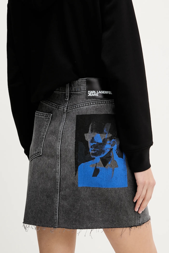 Oblečení Džínová sukně Karl Lagerfeld Jeans A2W12025 šedá