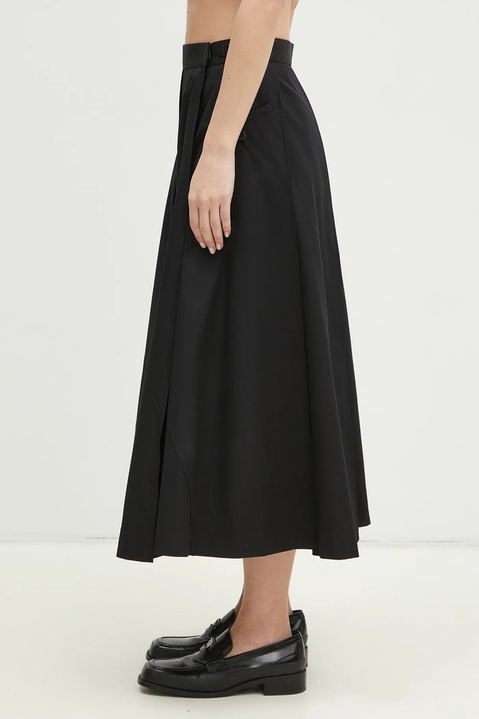Pamučna suknja Undercover Skirt UP1E1601 crna SS25