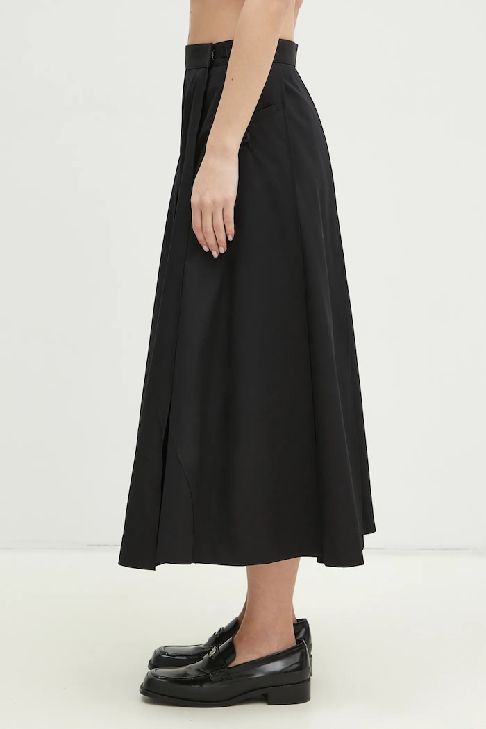 Pamučna suknja Undercover Skirt UP1E1601 crna SS25