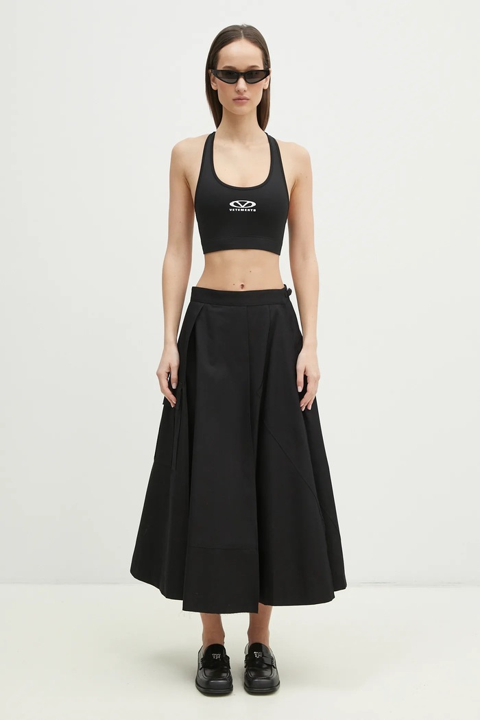 Pamučna suknja Undercover Skirt UP1E1601 crna
