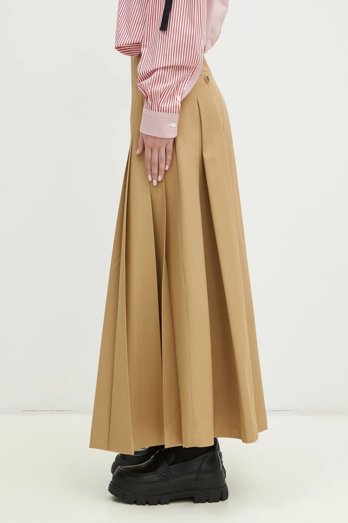 Бавовняна спідниця Undercover Skirt UP1E1603 бежевий SS25