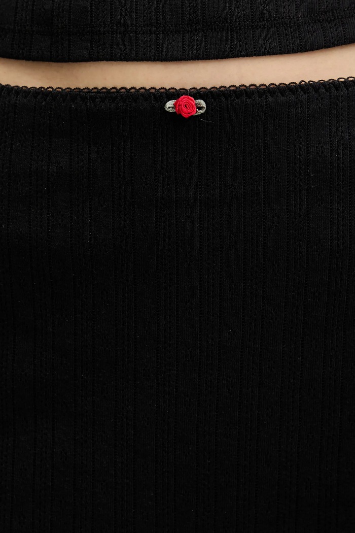 Bavlněná sukně Tommy Jeans černá DW0DW20606