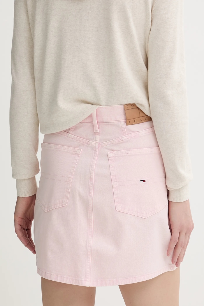 Odzież Tommy Jeans spódnica jeansowa DW0DW20607 różowy