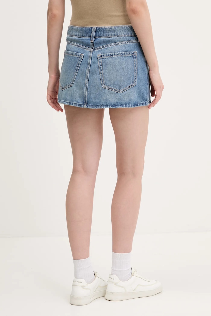 Oblečenie Bavlnená sukňa Hollister Co. KI343.5026.280 modrá