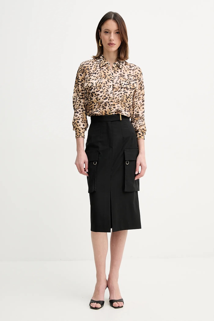 Marciano by Guess spódnica z domieszką wełny IRINA 5GGD04.7294A czarny SS25