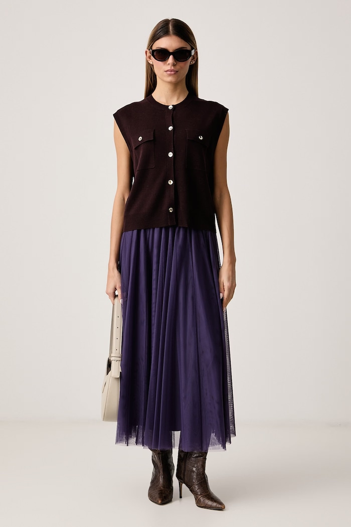 Joop! Spódnica rozkloszowana 30046657 fioletowy AW25