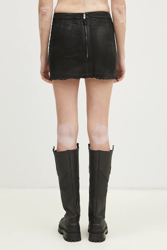 Odzież Rick Owens spódnica bawełniana Mini DS01E3342.SCF czarny