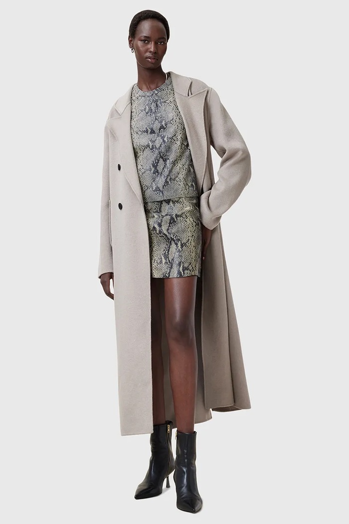 Kožená sukňa AllSaints RENAI W007RC
