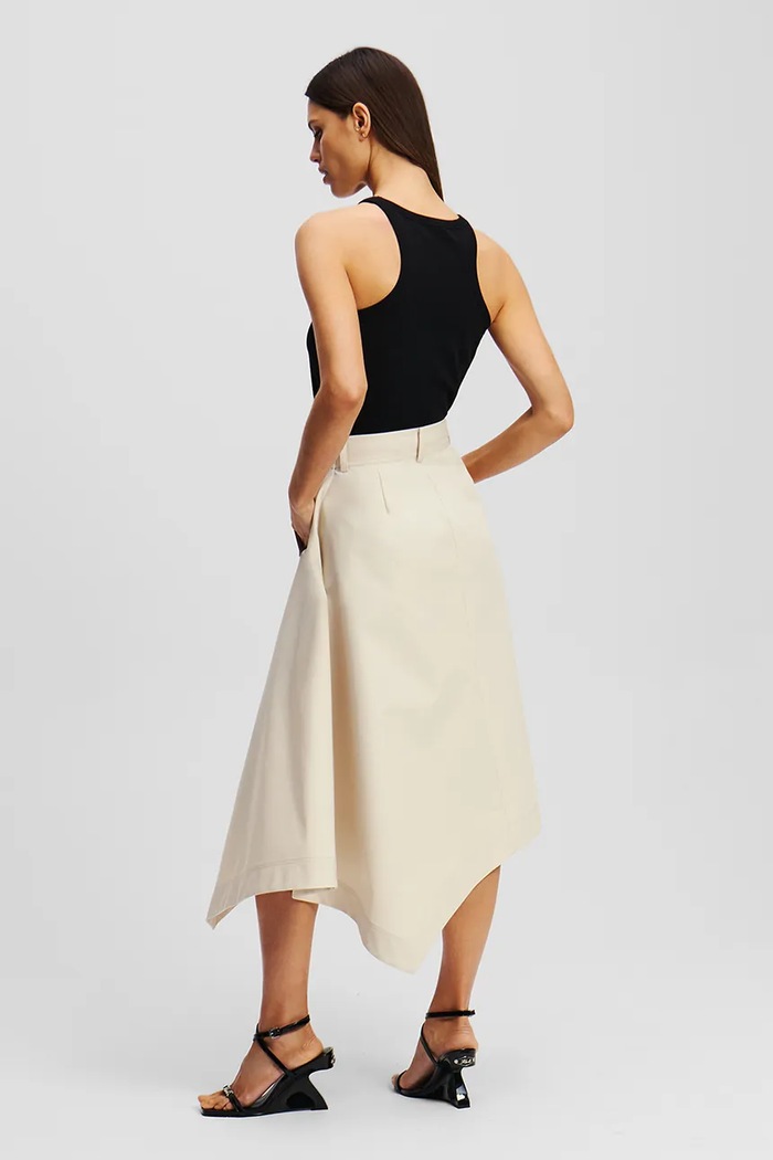 Φούστα Karl Lagerfeld A2W12007 μπεζ SS26