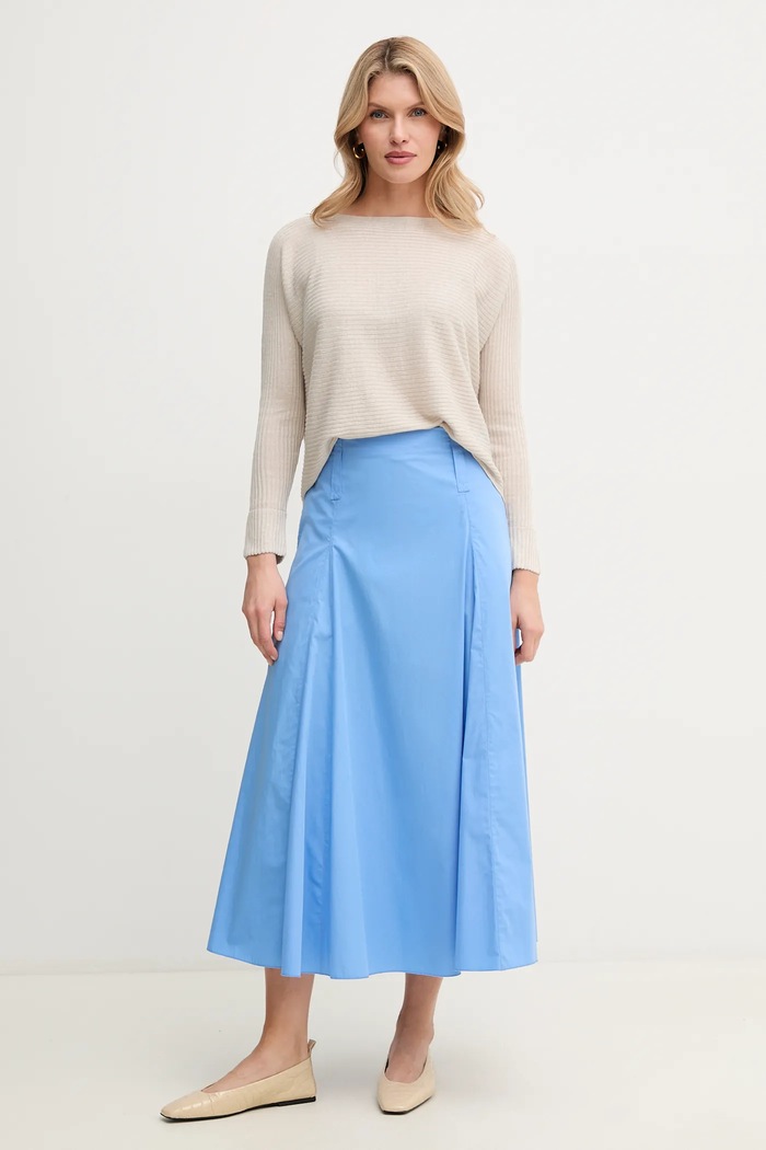Bavlnená sukňa MAX&Co. 2516101114200 modrá SS25