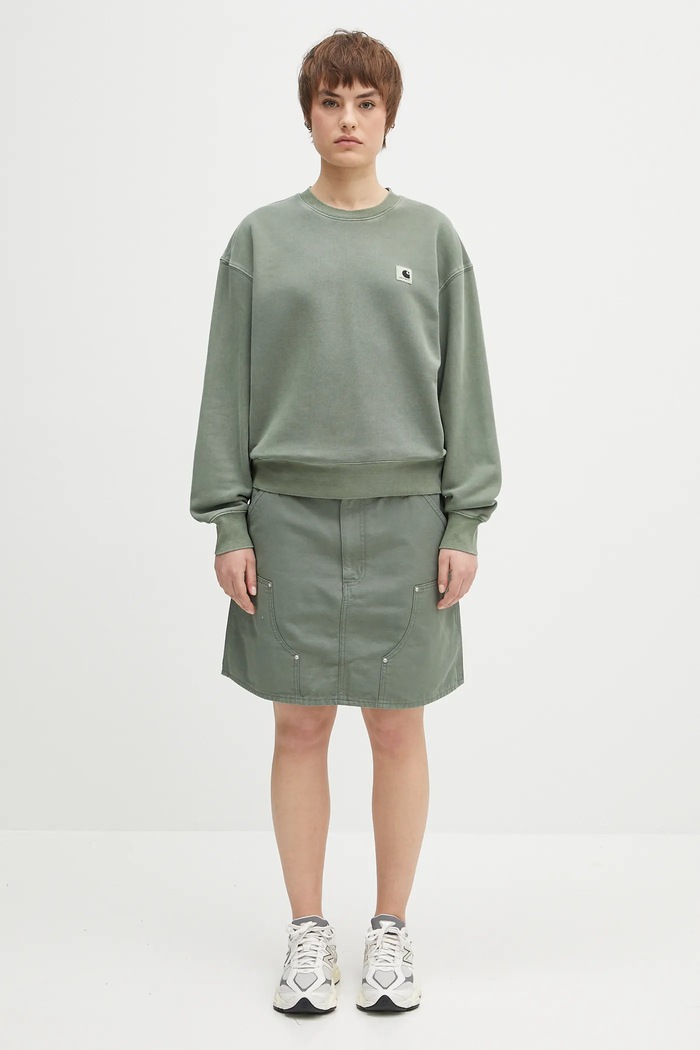 Carhartt WIP denim skirt Maeve Double Knee Skirt I034836.1YF06 green