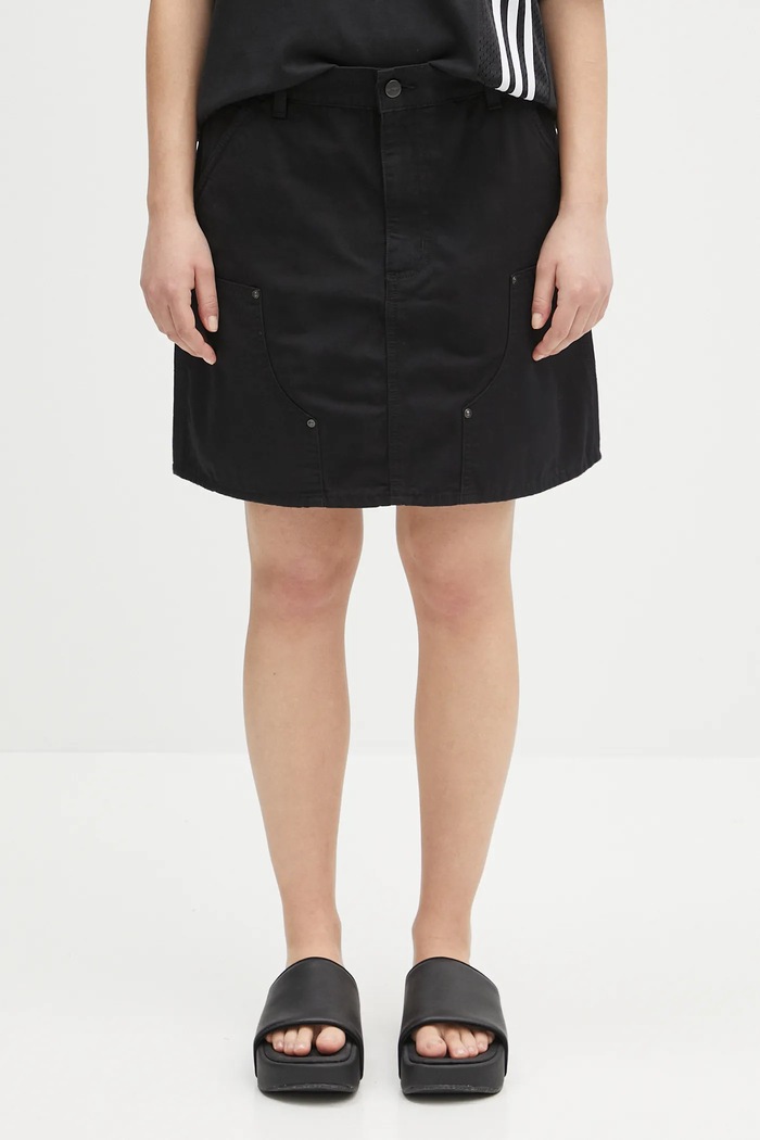 Carhartt WIP fustă jeans Maeve Double Knee Skirt uni negru I034836.8906