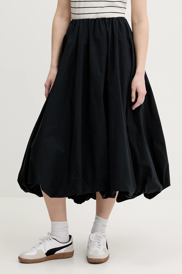 Bavlněná sukně Abercrombie & Fitch midi černá KI143.5070.900
