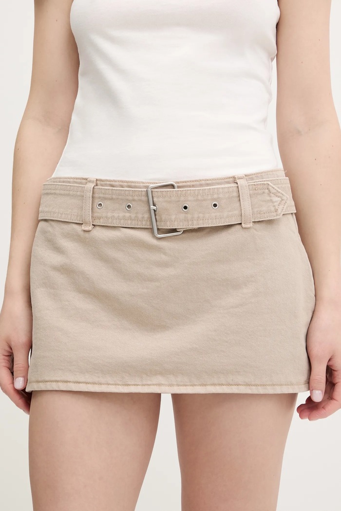 Jeans hlačno krilo Abercrombie & Fitch Mini bež KI143.5308.111