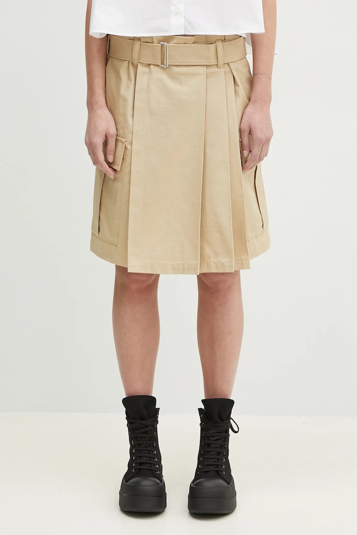 Kenzo cotton skirt A-line beige FF52JU2989DL.11