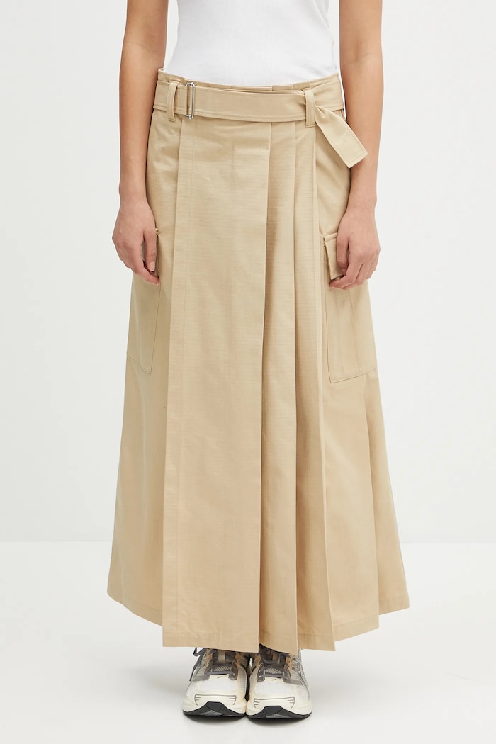 Kenzo cotton skirt straight beige FF52JU3039DL.11