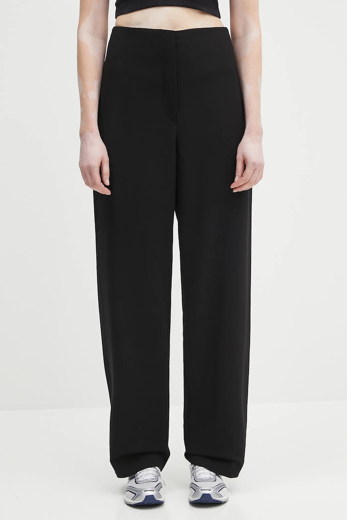 Sportmax pantaloni Adelchi1234 cu elastan negru 2512131013600