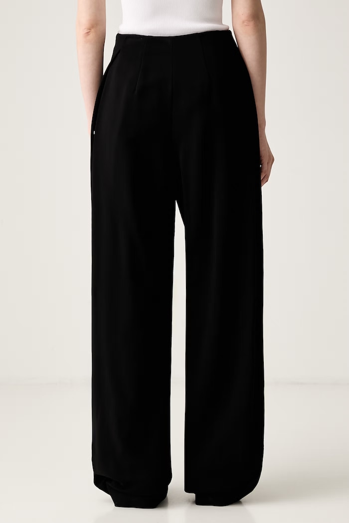 Îmbrăcăminte Sportmax Adelchi1234 pantaloni din vâscoză pentru femei 2512131013600 negru