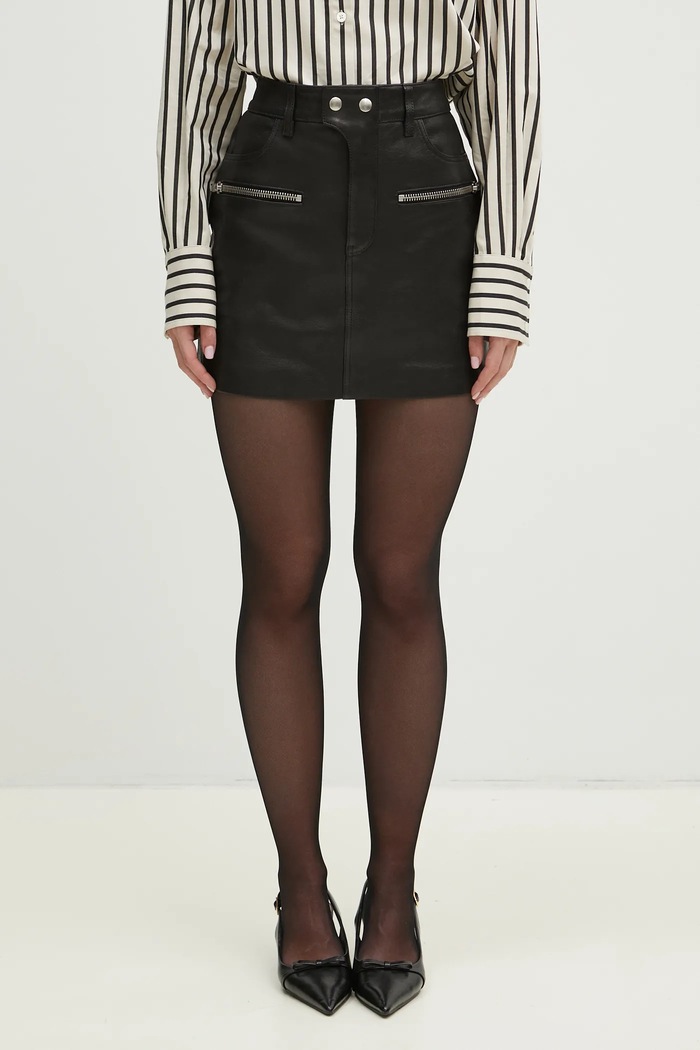 Anine Bing spódnica Steel Skirt casual czarny A.04.10752