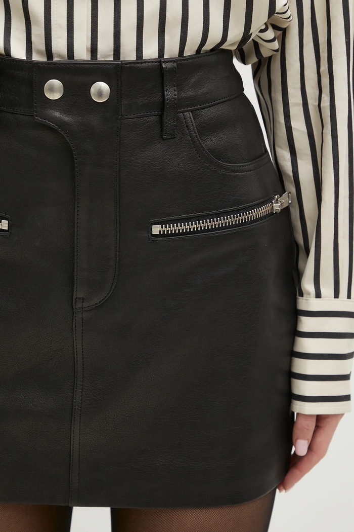 Anine Bing spódnica Steel Skirt czarny A.04.10752