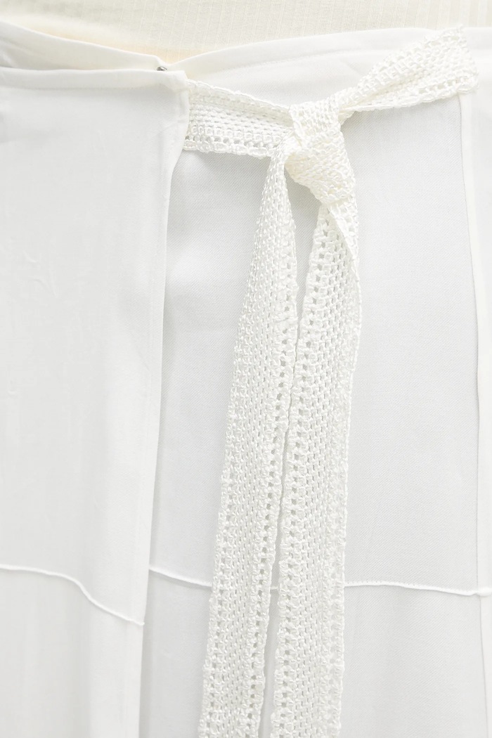Φούστα Wales Bonner Antille WS25SK05.VI03.100 λευκό