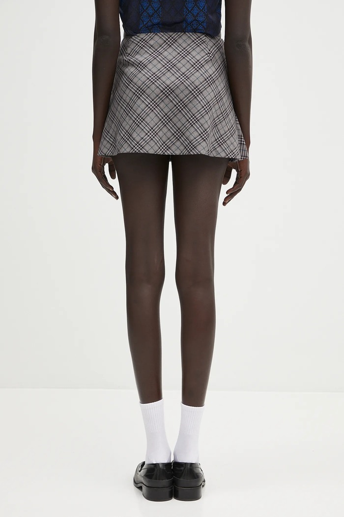 Abbigliamento AMBUSH gonna in lana Check Rose Skirt 12115390 grigio