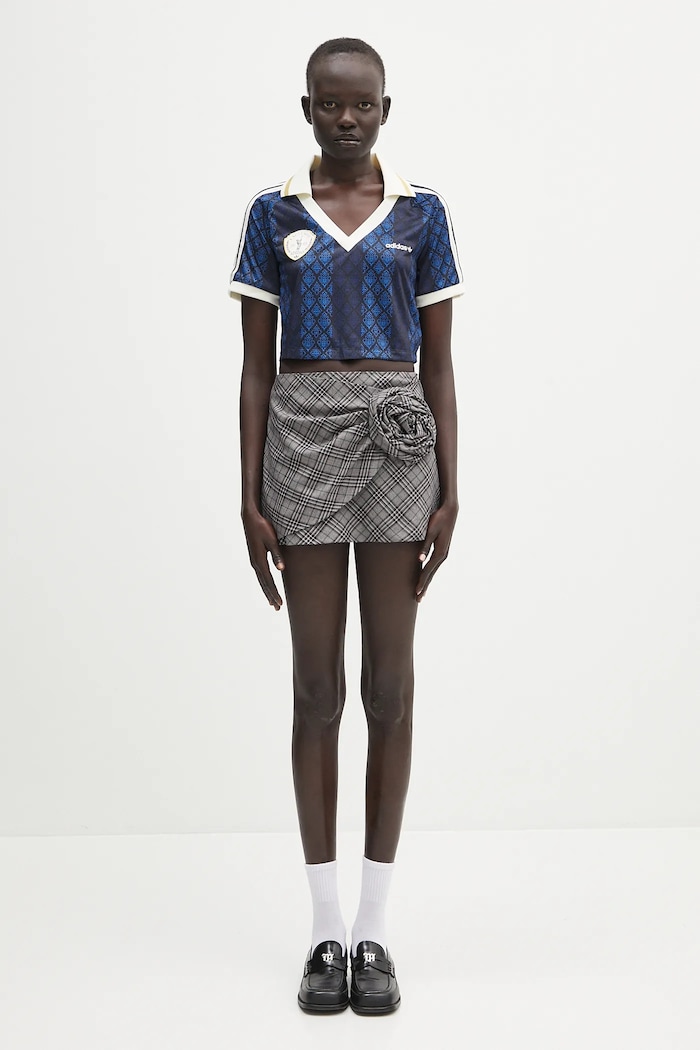 AMBUSH gonna in lana Check Rose Skirt 12115390 grigio
